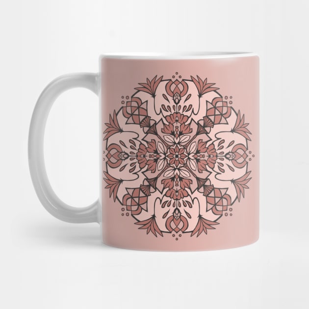 Blush Pink Lotus Mandala by Olooriel